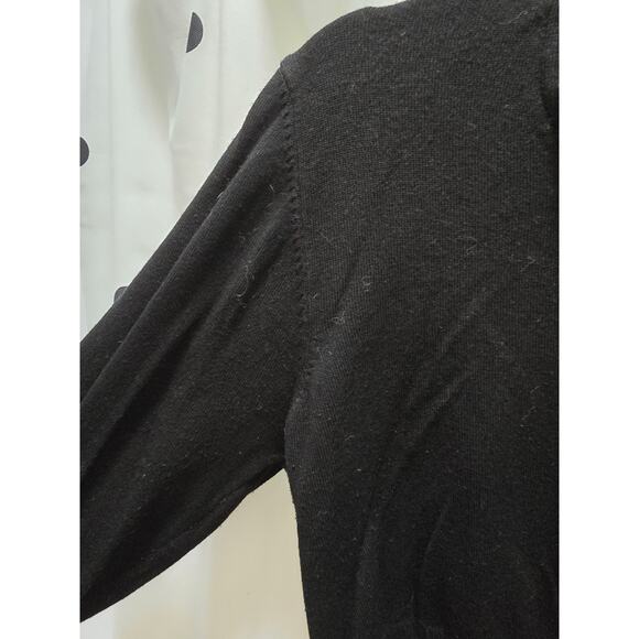 Banned Retro black half sleeve knit crop top with sailor neck tie XL - Picture 4 of 6